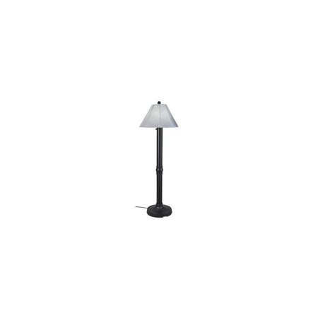 BRILLIANTBULB Seaside Black Body & Canvas Granite Sunbrella Shade Fabric Floor Lamp BR2632124